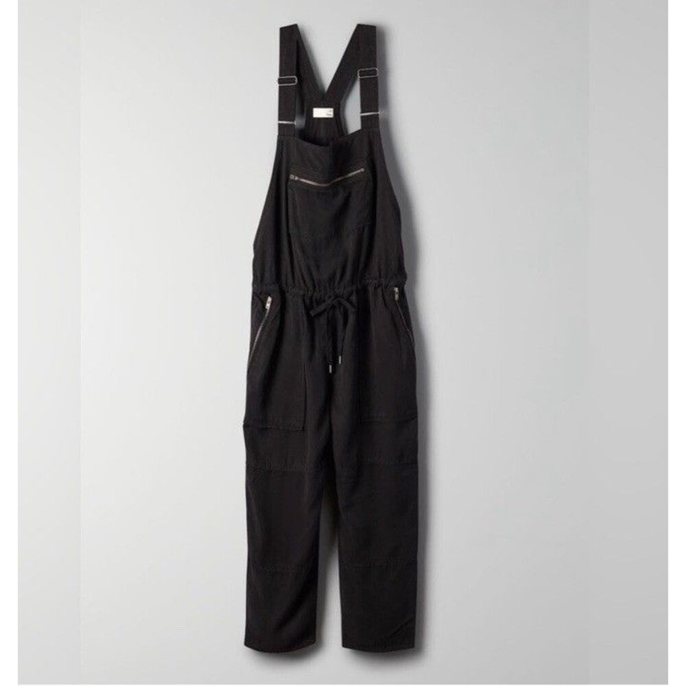 Aritzia Wilfred Free Black Valletta Overalls Size M Medium